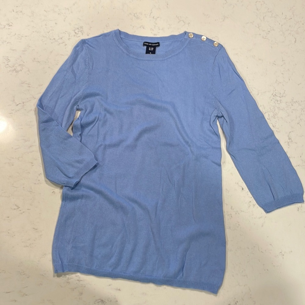 GAP - cotton/cashmere blend 3/4 sleeve sweater - Size M